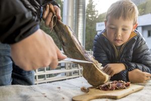 Dried knuckle of a black nose sheep in Zermatt