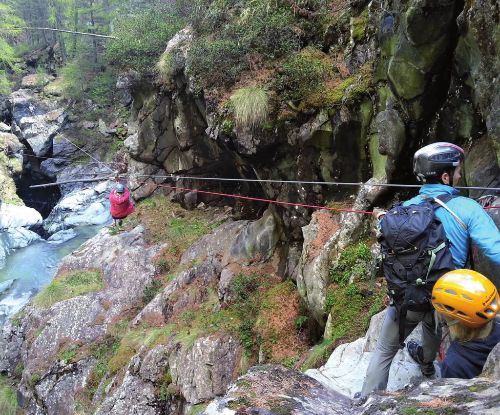 Zermatter Gornerschlucht mit Klettersteig