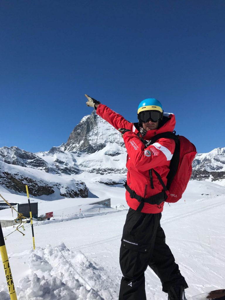 snowboard instructor in Zermatt Jako du Toit