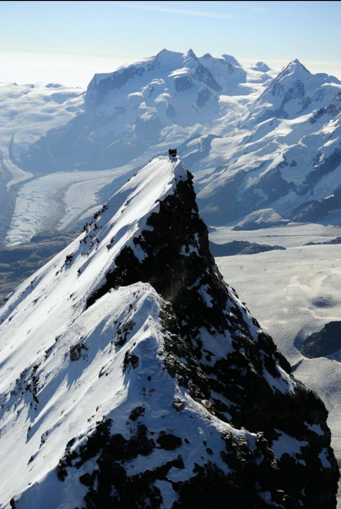 Mountaineers on the top of the Matterhorn