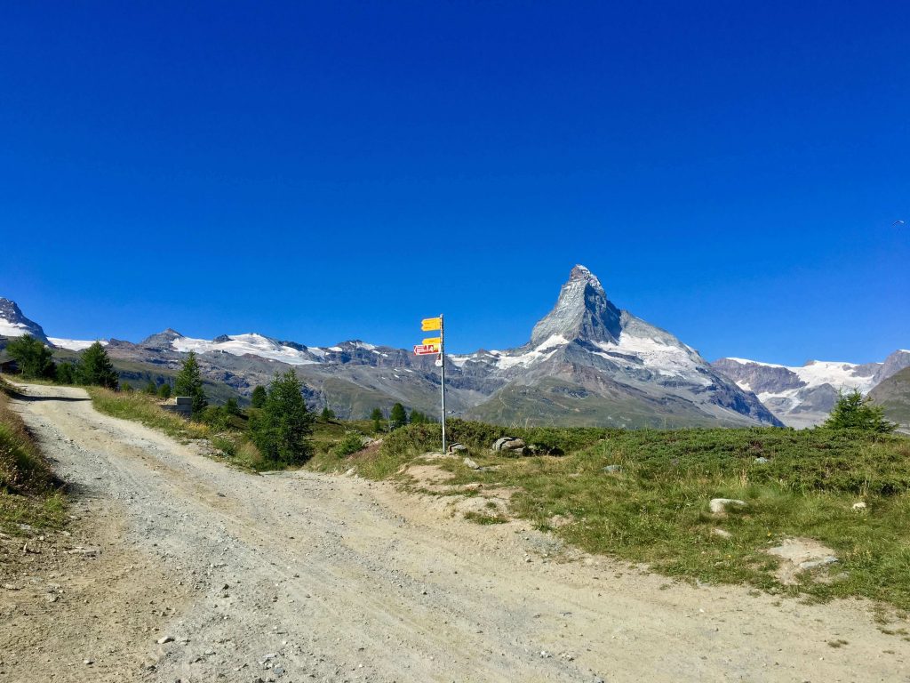 Blick auf das Zermatt Matterhorn von Sunegga