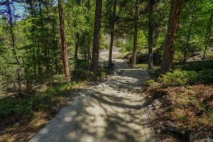 Mountainbike Trail in Zermatt im Bau