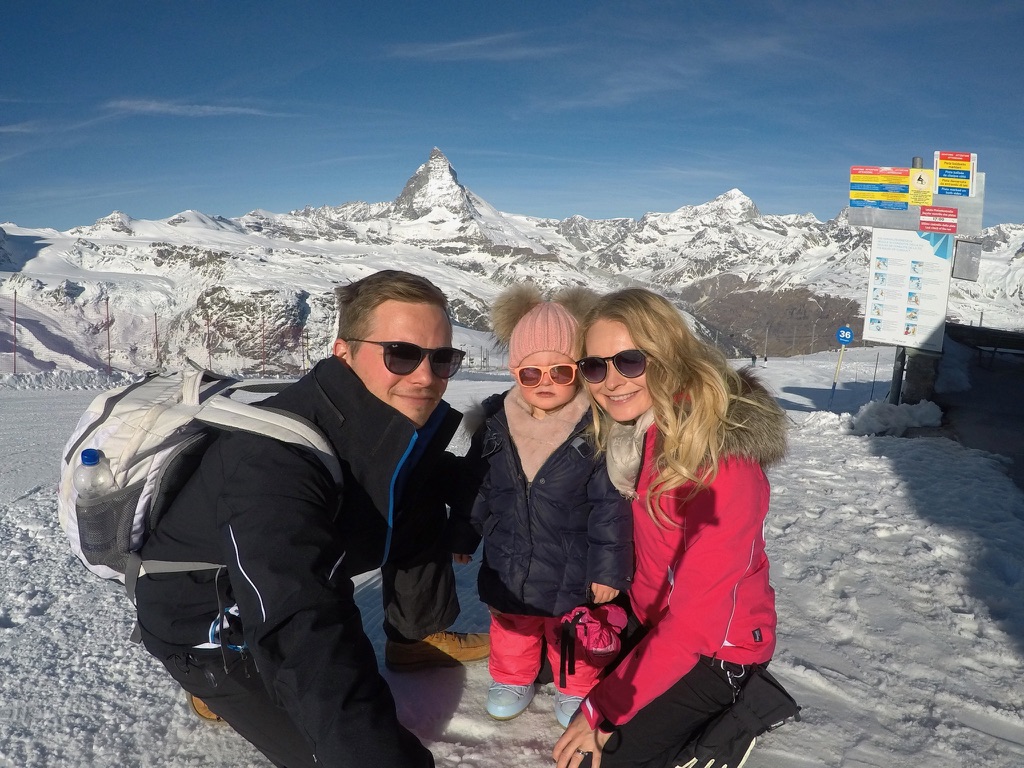 Famille Haller en Zermatt avec Mont Cervin Matterhorn