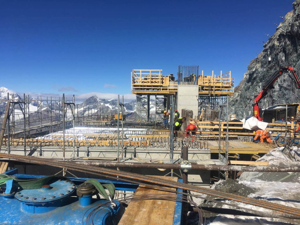 Baustelle Bergbahn, Berg, Zermatt