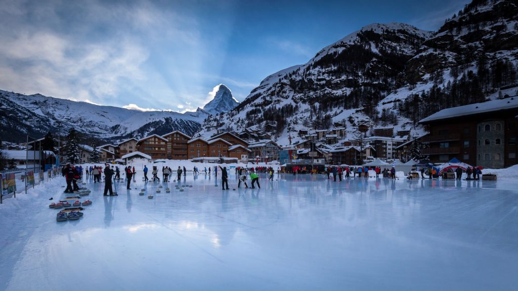 Curling Platz in Zermatt