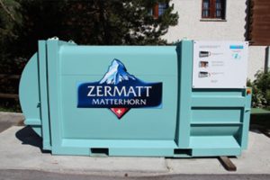 Müllpresse in Zermatt