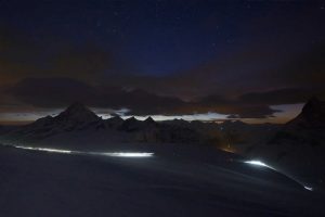 Patrouille des Glaciers Training in der Nacht