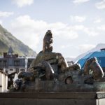 Fresh drinking water from your hotel room or from a fountain in the village.