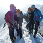 Tanja with mountain guide Andy Steindl on the Matterhorn