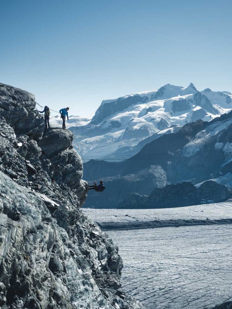 Klettersteig mit Bergpanorama