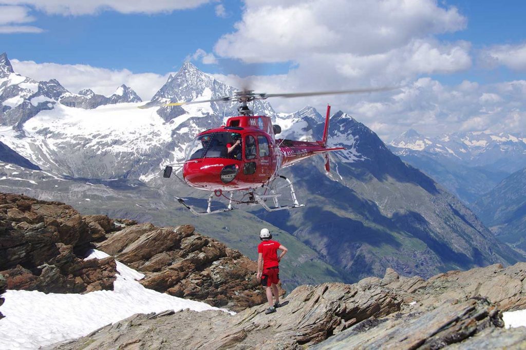 Helikopter am Berg