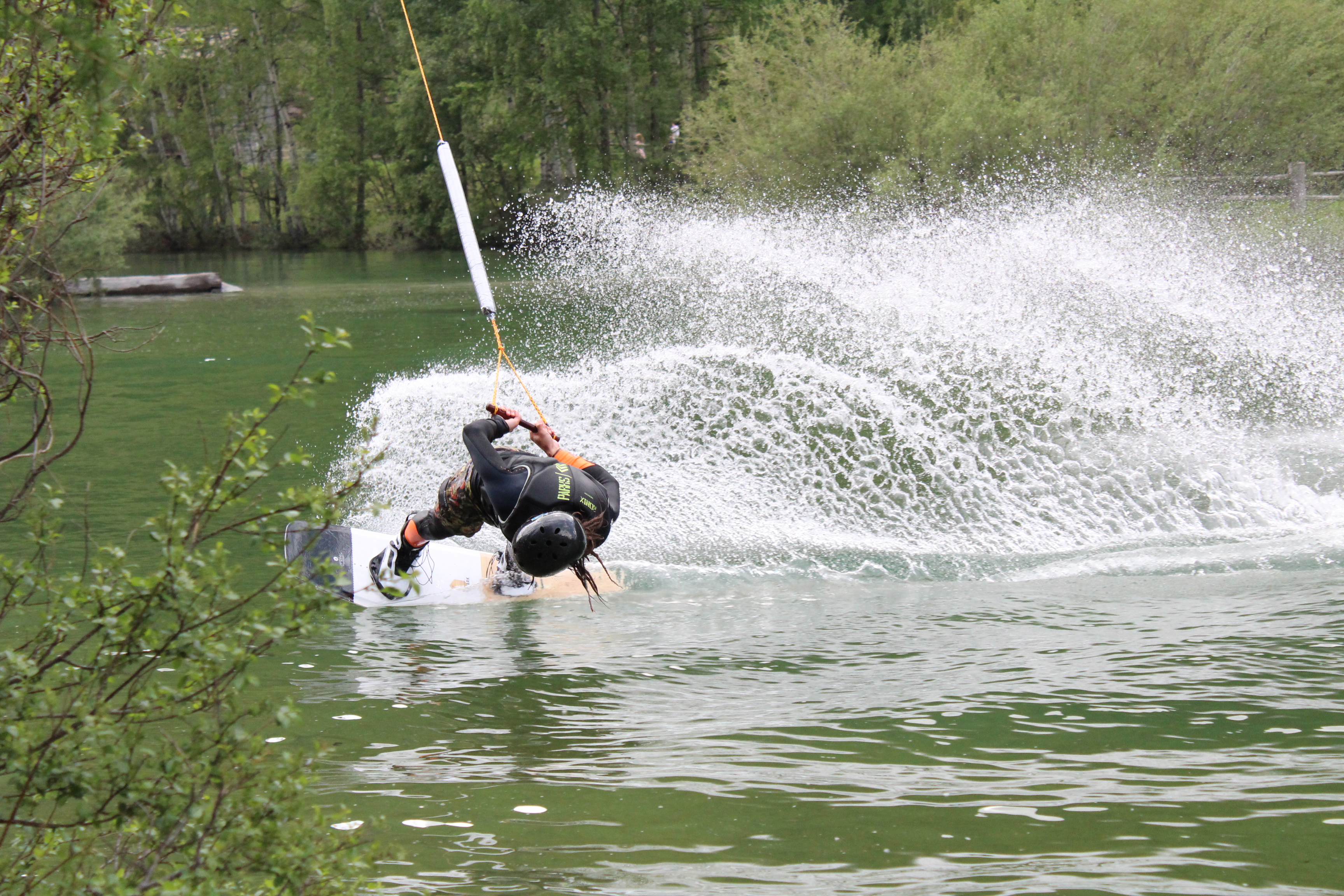 Wakeboarder in action