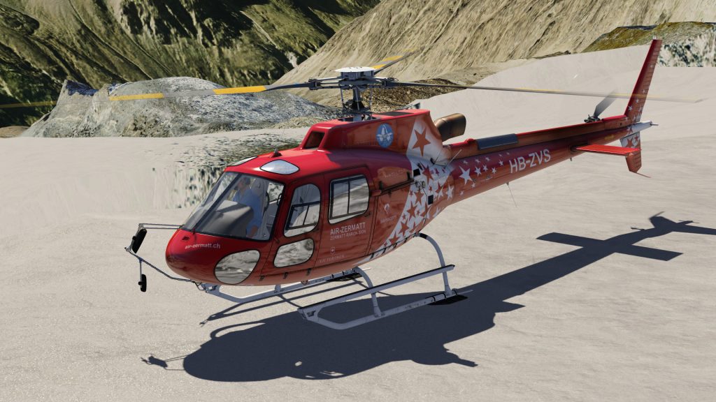 Der virtuelle Helikopter der Air Zermatt © Loft Dynamics